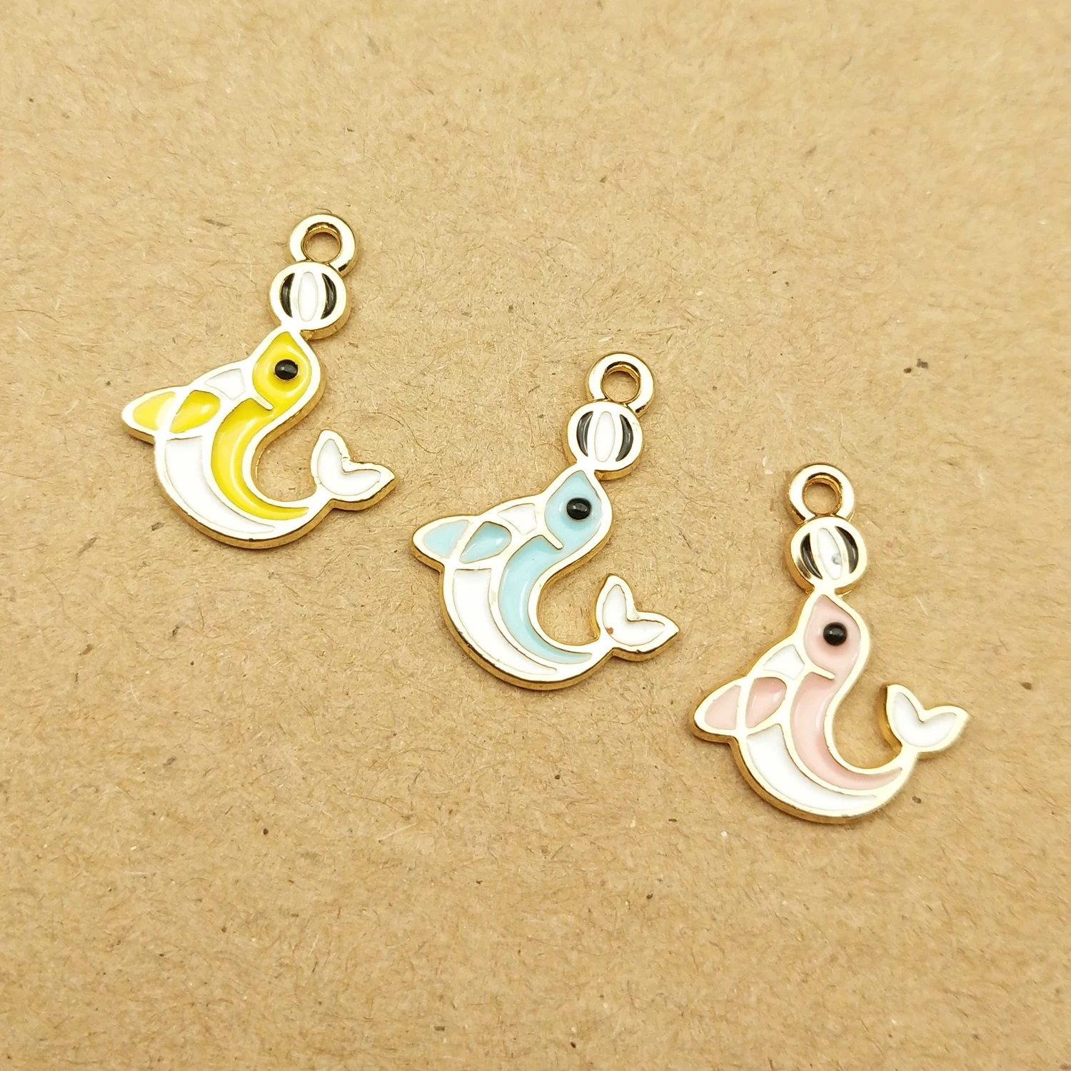 

10pcs 14x18mm dolphin charm enamel charms for jewelry making and crafting charm earring pendant bracelet and necklace charms