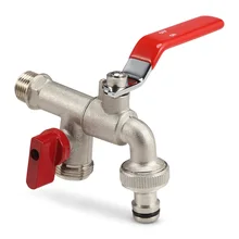 Двойной клапан 90 градусов водопроводный кран высокого качества латунный кран для стиральной машины наружный садовый смеситель 1/" на входе настенный кран