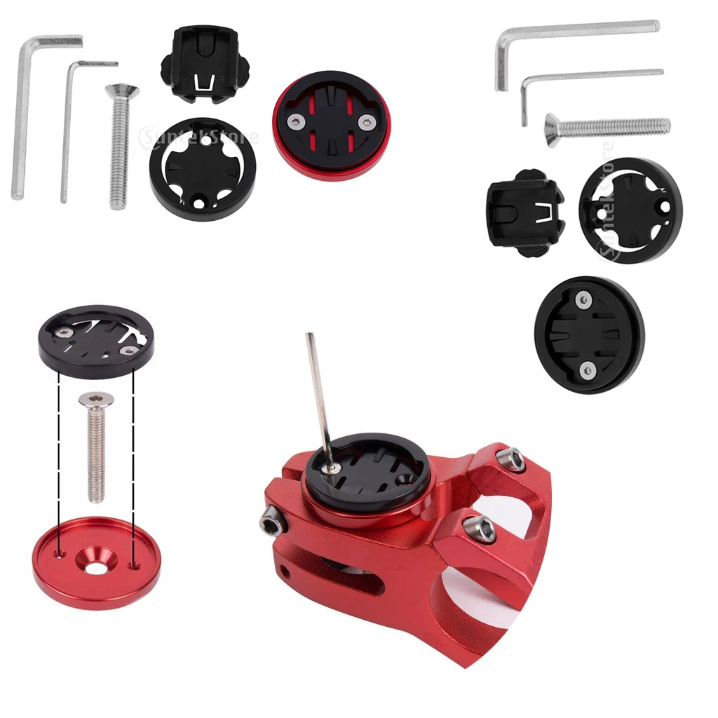 Universal Bicycle Stem Top Cap Mount Computer GPS Stopwatch Holder Bracket Base  Road/Mountain Bike Accessories