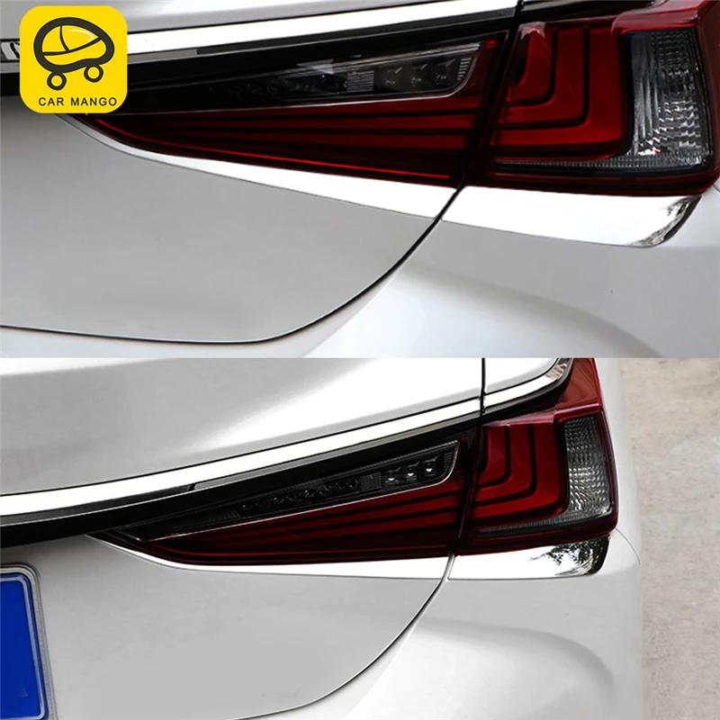 Carманго для Lexus ES ES200 ES300 ES260, автомобильный Стайлинг, задний светильник, накладка, рамка, наклейка, хромированный внешний аксессуар