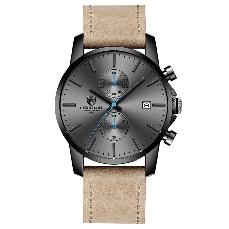 Reloj Hombre CHEETAH стильная простота часы спортивные мужские наручные с кожаным