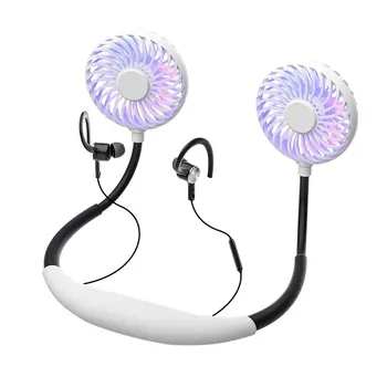 

Portable USB Mini Fan Neck Fan Rechargeable Small Portable Sports Fan Hand Air Conditioner Cooler Creative Hanging Neck Desk Fan