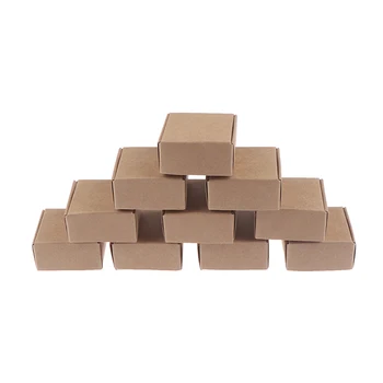 

10pc Dollhouse Mini Simulation Express Box Kraft Paper Box Model Accessories Toy