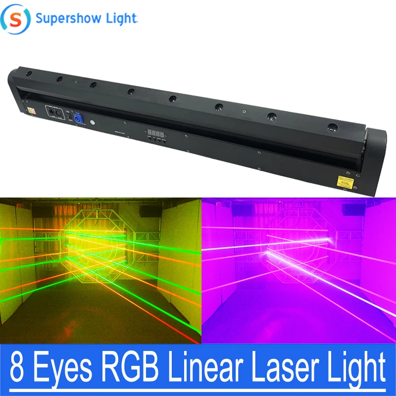 8 глазый лазерный светильник s RGB перемещение головы профессиональное