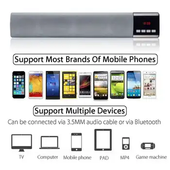 

Portable Speaker B28S Bluetooth Sound Bar Mini LED Display HIFI Surround Sound Quality Subwoofer Bass Support FM Radio TF