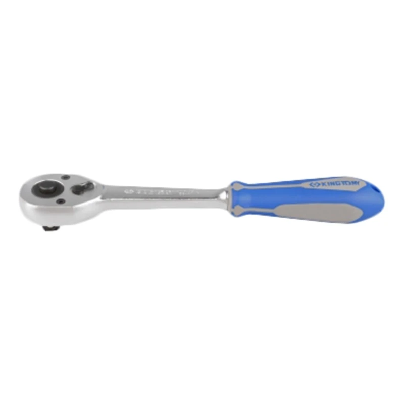 Ratchet reversible king Tony 477110gr rubberized handle; quick reset