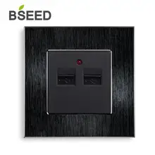 BSEED двойная USB настенная декоративная розетка панель