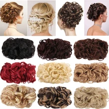 MUMUPI синтетические волосы эластичная резинка большая булочка шиньон две заколки в шиньон волосы на шнурке шиньон шевроэ