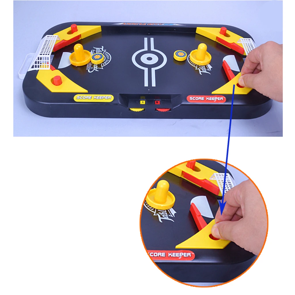 Children Indoor Outdoor Play Air Hockey Game Compact Portable Desktop Toy