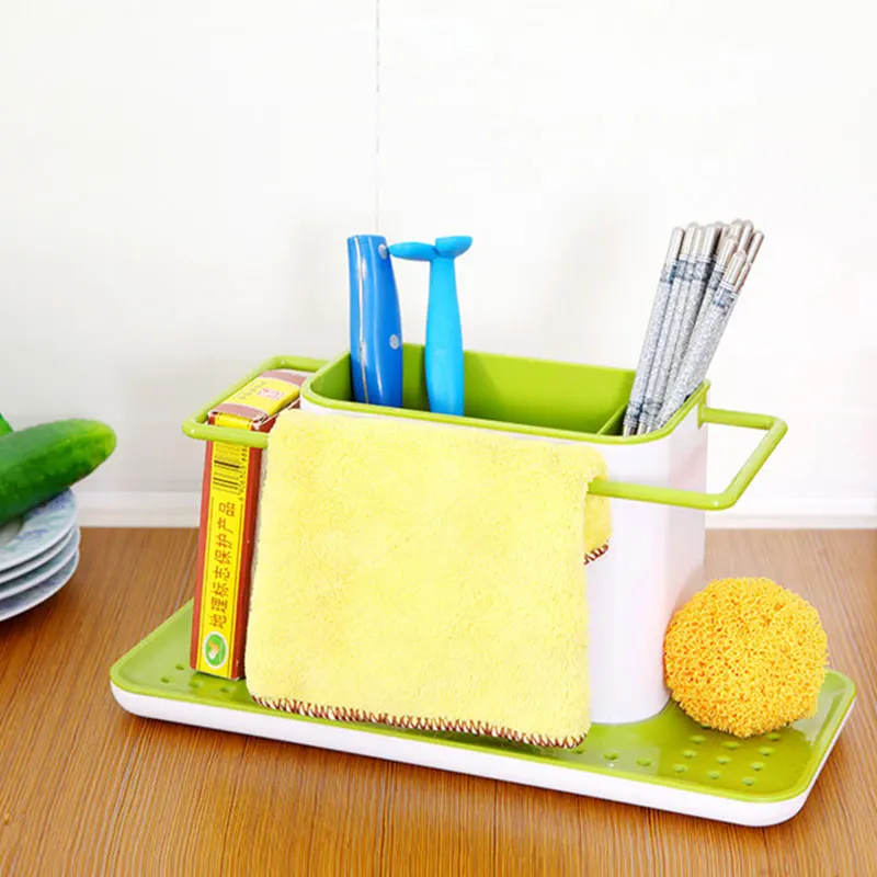 Najtaniej Nowy wygodny samozasysający zlew pomoc organizator szczotka ściereczka do czyszczenia i uchwyt na gąbkę kuchnia przechowywanie spinacze do prania 1PC