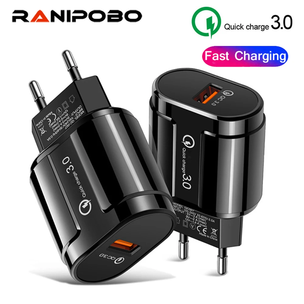 

5V 3A Quick Charge 3.0 USB Charger Wall charger QC3.0 Fast Charging Mobile Phone Charger for Huawei Samsung Xiaomi