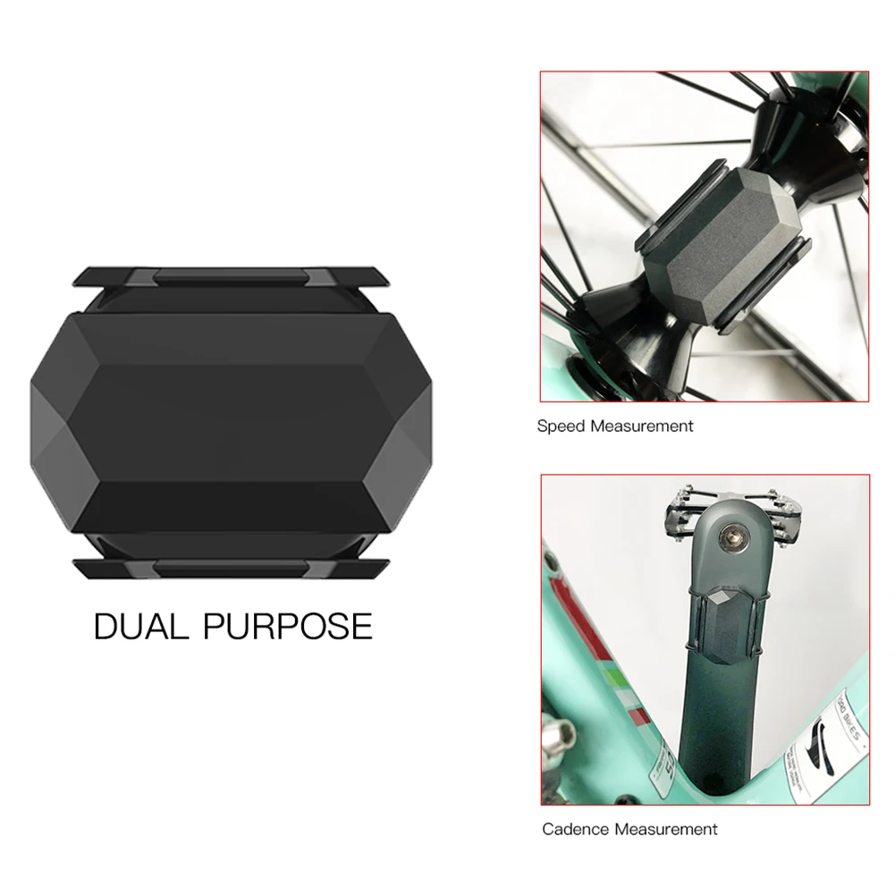 Bluetooth 4.0 Wireless 2 IN 1 Dual Purpose Waterproof Speedometer Speed Sensor Cadence For Strava Bryton Bike
