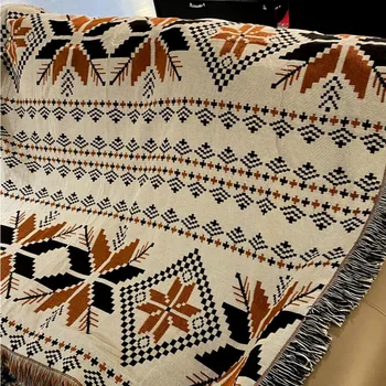 

National Style Striped Chimayo Navajo Leisure Blanket American Retro B & B Bohemian Mexico tapestry boho home decor