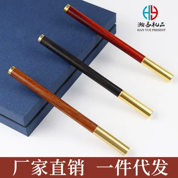 

Re-ancient Chinese style red wood signature ballpoint pen sandalwood jewelry pen business water pen