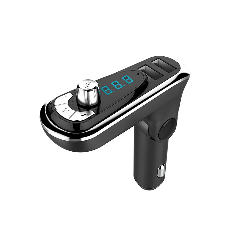 Автомобильный Bluetooth mp3 автомобиль синий снаружи hands-free fm-передатчик автомобиля Bluetooth автомобильные аксессуары XC-111 - Название цвета: Серебристый