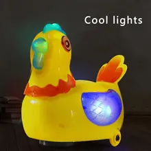 Figurines articulées avec lampes clignotantes, œufs de poule, à piles, jouets musicaux universels électriques