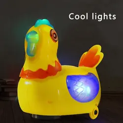 Figurines articulées avec lampes clignotantes, œufs de poule, à piles, jouets musicaux universels électriques 