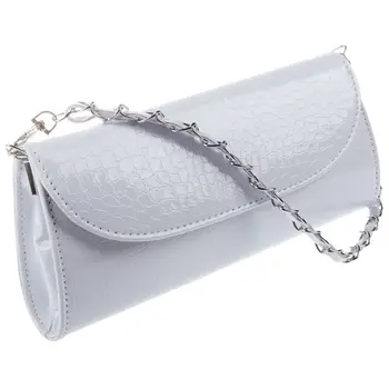 

New fashion wallet chain shoulder cross-body bag women clutches Stone pattern leather women wallet-white