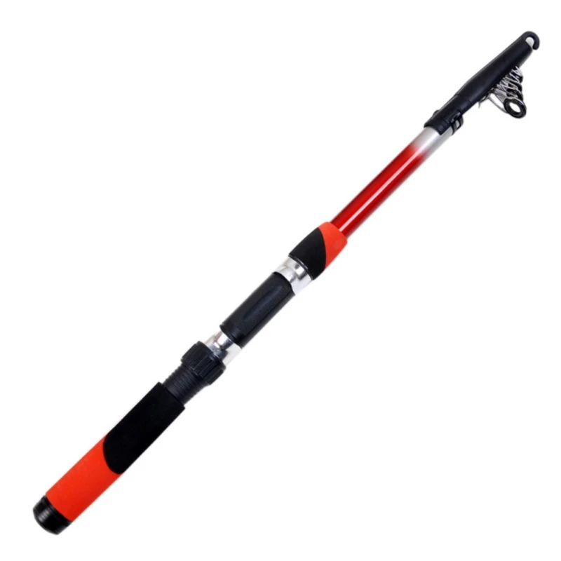 

2.1M/2.4M/2.7M Portable Telescopic Fishing Rod Glass Fiber Fishing Pole Travel Sea Fishing Spinning Rod QW84
