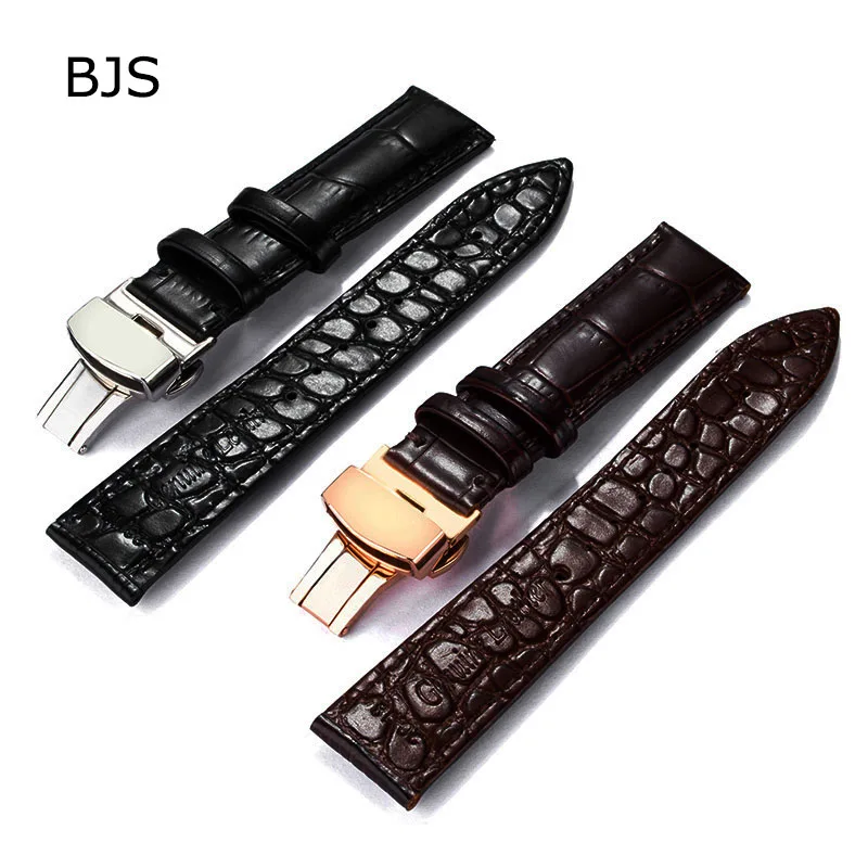 

Watchband Soft Crocodile texture Calf Genuine Leather Watch Strap 16mm 18mm 20mm 22mm Watch Band for Tisssot Seiko Acces