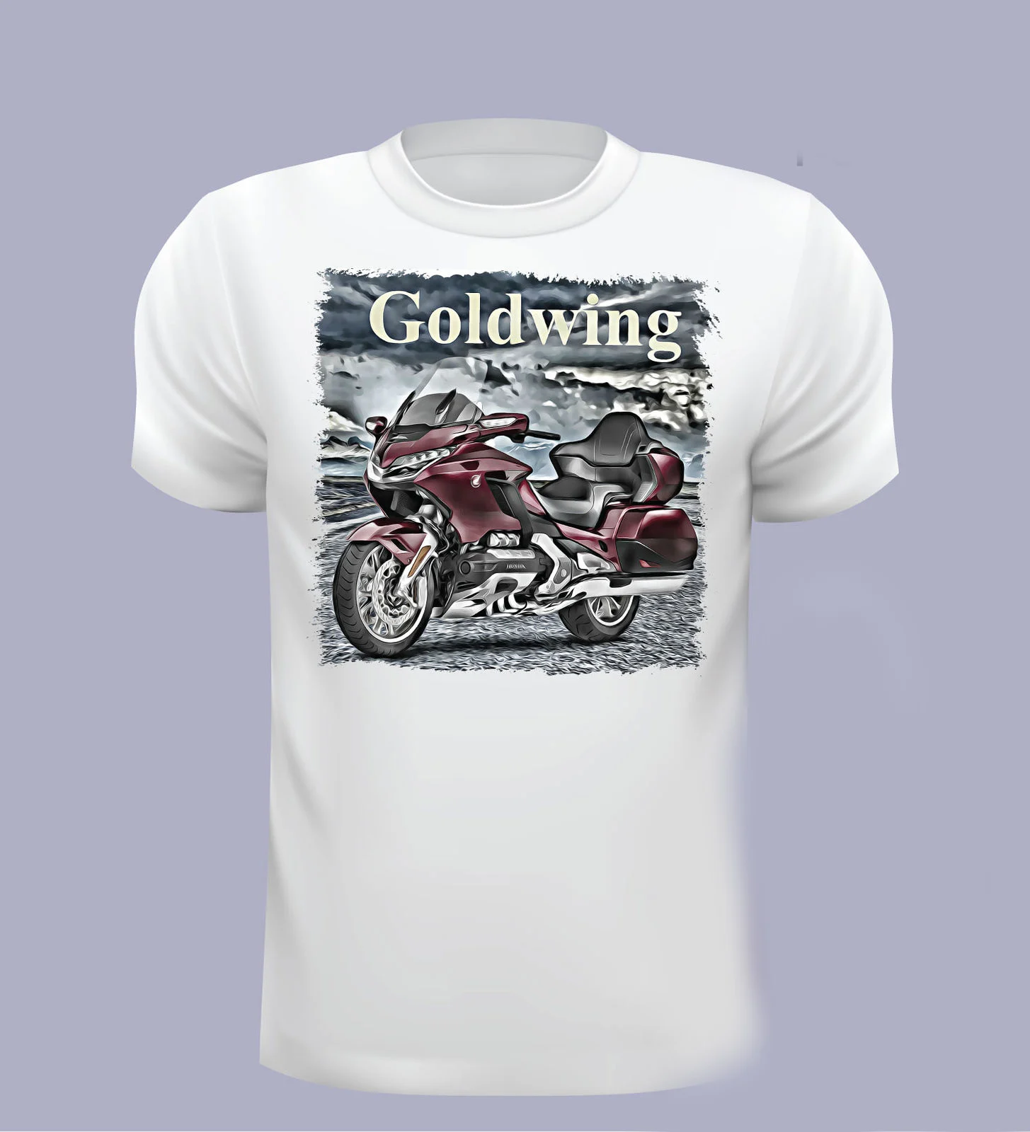 Лидер продаж Мужская футболка модная с принтом Летние Стильные футболки Goldwing