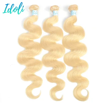 

613 Blonde Hair Extensions Body Wave 613 Hair Bundles Peruvian Hair Weave Bundles 100% Human Hair Virgin idoli hair Bulk Buy