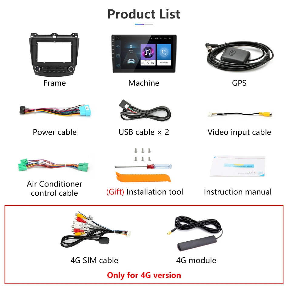 Sale Vtopek Android Car Radio for Honda Accord 7 2005 2006 2007 2008 Multimedia player Radio Tuner 4G Network WIFI Mirror Link 23