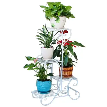 

4 Tier Plant Stand Indoor Outdoor Plant Corner Shelf Flower Pot Plant Holder Planters Display Rack