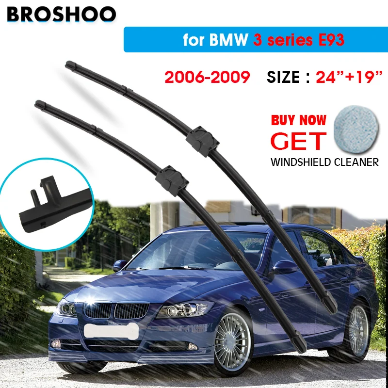 

Щетка стеклоочистителя для BMW 3 серии E93 24 "+ 19" 2006-2009 автомобильные стеклоочистители для лобового стекла щетка для мытья окон автомобильный б...