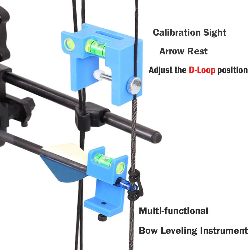Multi-functional Bow Leveling Instrument Level Bubbles Calibration Sight Arrow Rest Adjust the D-Loop position