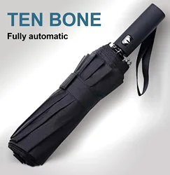 Fully Automatic Umbrella Black Glue Sun Protection Three Fold Umbrella Business Wind Small Gift Durable Wind Resistance Fully Automatic Umbrella Black Glue Sun Protection Three Fold Umbrella Business Wind Small Gift Durable Wind Resistance
