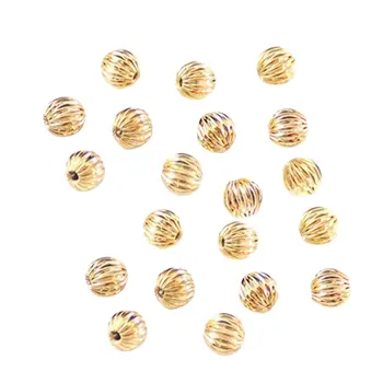 

20Pcs Antique Golden Spacer Beads Copper Plating Bracelet Jewelry Metal Beads