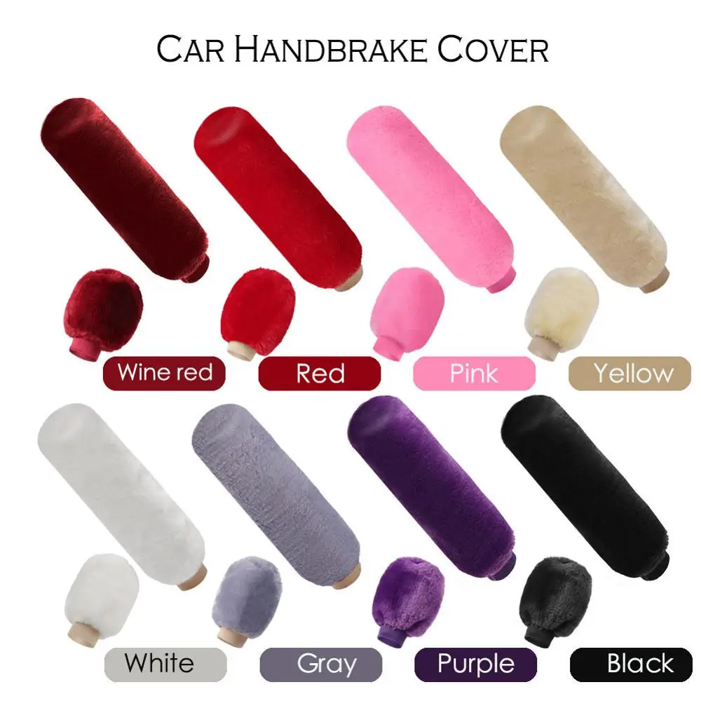 2Pcs Car Hand Brake Cover Gear Head Cover
