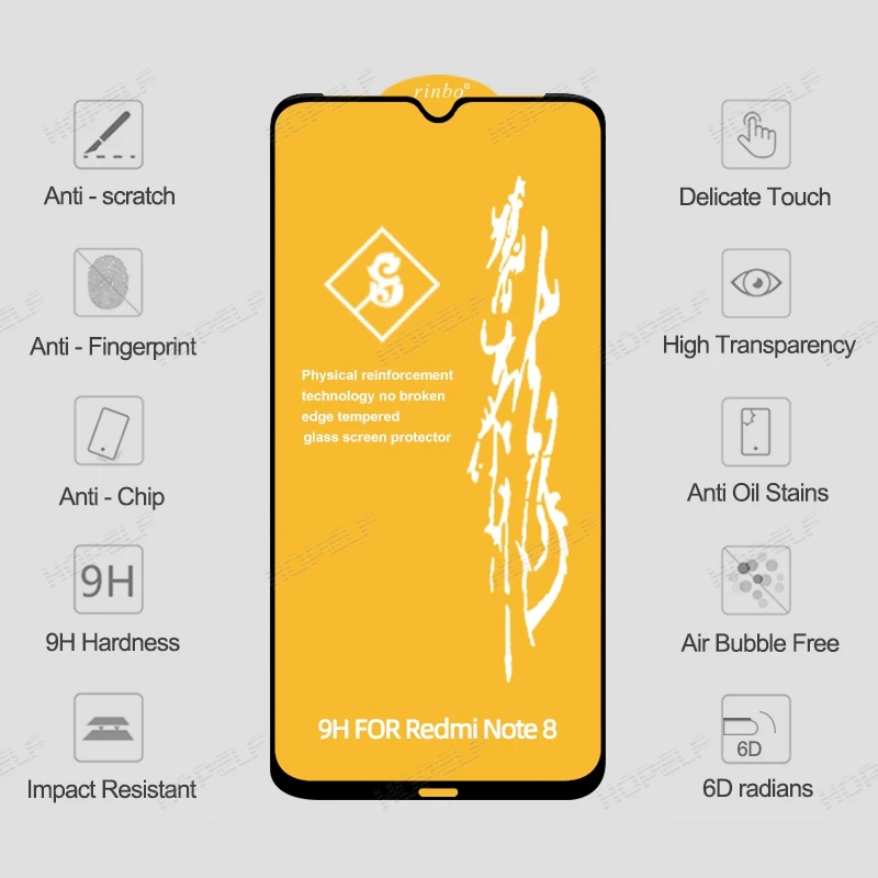 6D закаленное стекло для Xiao mi Red mi Note 7 8 6 Pro 6A 7A Защитное стекло для Xiaomi mi 9T 9 защитное стекло на красном mi Note 8 Pro 7 6