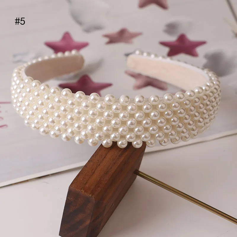 Hair Hoop women hairbands Sweet Handbands for Women Beaded Pearl Headbands Hair Accessories crocodile hair clips