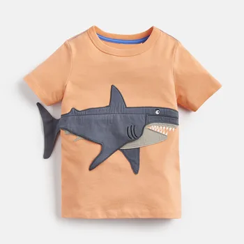 

Little maven Animal Applique Children Kids Boys Tops Tees T Shirt Summer Baby Boys Girls Shorts Clothes Muchacho Camisa de t