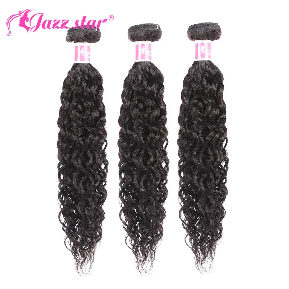 Water Wave Bundles with Frontal Closure 3 Bundles With Closure 13x4 Frontal With Bundle Brazilian Non-remy Hair weave Jazz Star