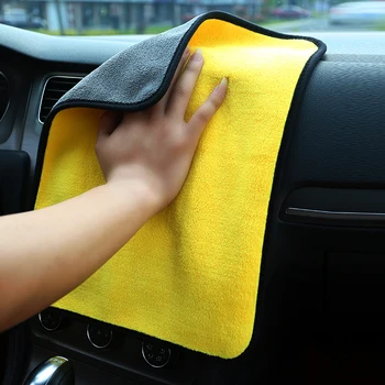 

30x30cm Microfiber Towel Car Oversized Car Cleaning Drying Cloth Hemming Car Care Cloth Detailing Car Wash Never Scratch