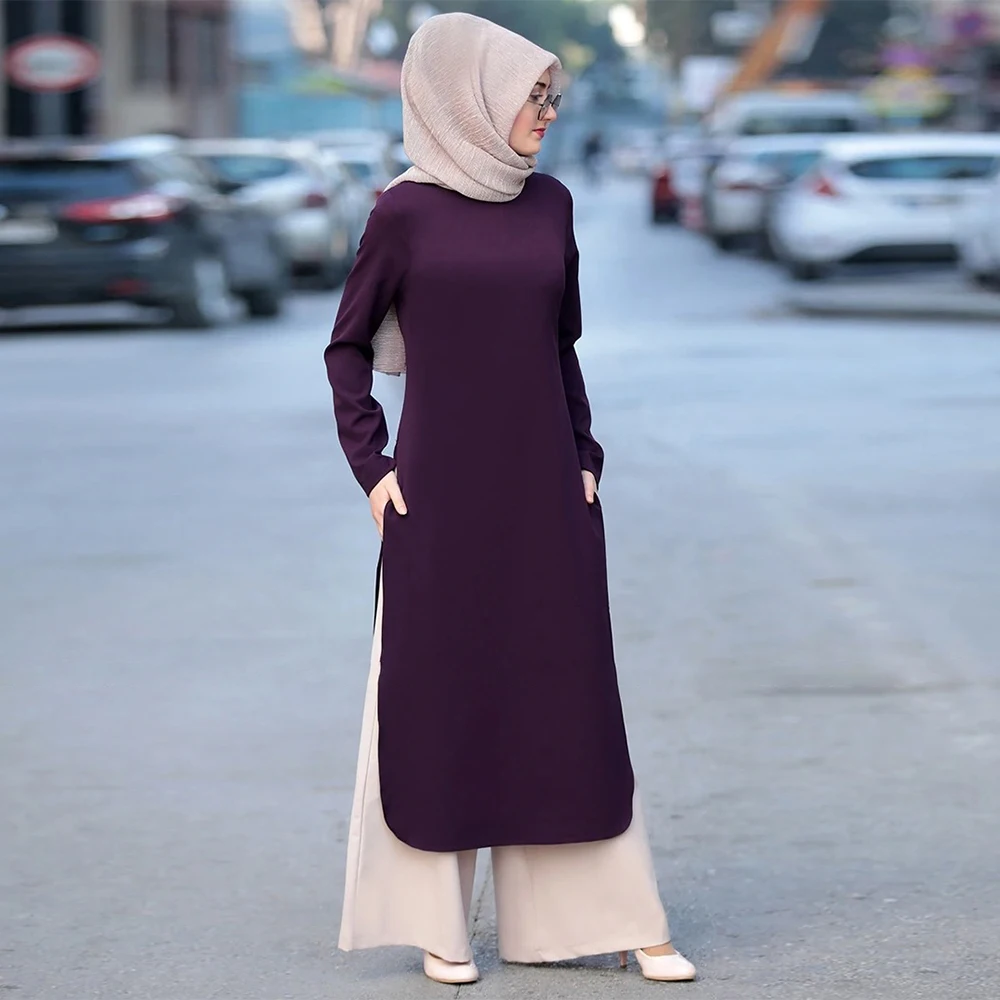 

Комплект одежды для мусульманской женщины, длинное платье с брюками, модное вечернее платье, костюм из двух предметов, комплект из 2 предметов размером 4xl