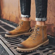 Ботинки «Челси»; мужские замшевые кожаные ботильоны; Повседневная обувь в стиле милитари; ботинки в британском стиле; сезон зима-весна