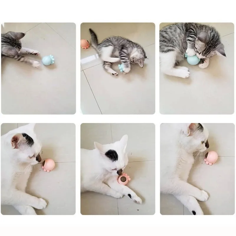 360 Вращающийся Осьминог мята Кот мяч игрушка молярные зубы кошка Трава закуска домашнее животное игрушка Жевательная интерактивная игрушка