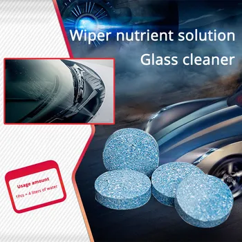 

4X Car Windshield Solid Soap Paint Protective Foil Clean Window Glass Washing Cleaning Effervescent WaxTooth Brush Polishing