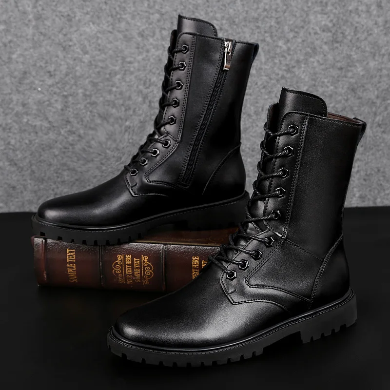 

big size 52 Winter Men Military Boots Special Force Tactical Desert Combat Ankle Boats Men with Fur winter Keep Warm Snow Boots