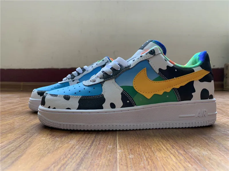 NIKE Air Force 1 bajo estampado de vaca superior de los hombres zapatos de  alta calidad deportes talla de zapatillas Eur 40 45|Zapatillas de correr| -  AliExpress