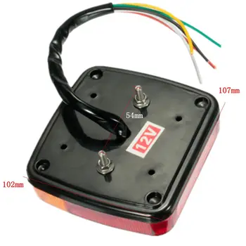 

2pcs LED Car Trailer Truck Taillights Brake Stop Turn Signal Universal 107x102x30cm Auto LED Tail Lights Accessories