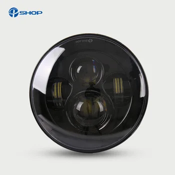 

45W 30W 7 Inch Round Led Headlight with Angel Eye Auto for Russian Cars Jeep Wrangler Niva Lada 4x4 Car-styling 12V 24V