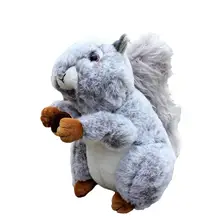 Poupée en peluche en forme d'écureuil pour enfants, Animal en peluche, doux et moelleux, décoration de canapé, jouet