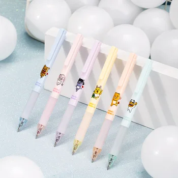 

Deli Colored Pens Set 6pcs Cute Kakao Pens for School Things Kawaii Korean Stationery Assortment Marking Pen Prizes for Kids