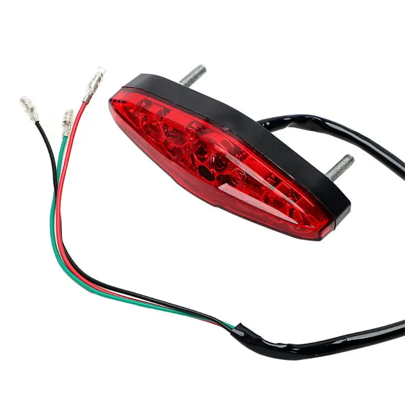 Красный 15 светодиодный задний светильник для мотоцикла ATV, велосипедный стоп-сигнал, задний фонарь 12 В, универсальные аксессуары