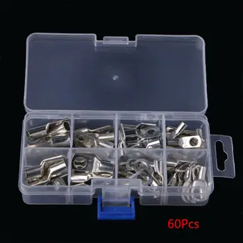 

60PCS Electrical Battery Wire Cable Crimp Copper Ring Lug Terminal Connector